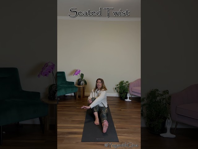 Seated Twist Harness Your Power: The Seated Twist Pose! #yogawithgina #yogapose