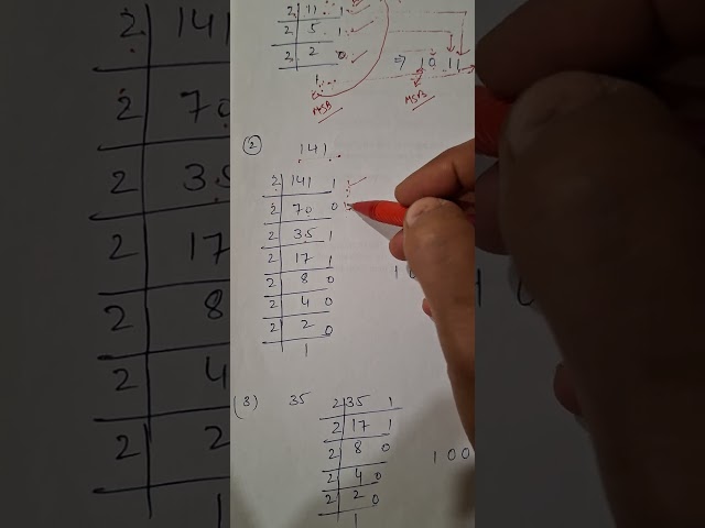 DECIMAL TO BINARY CONVERSION