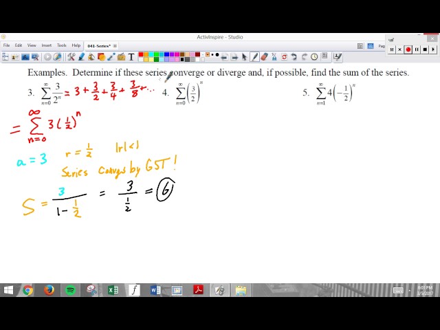7-3: Series Convergence, Geometric Series, nth Term Test