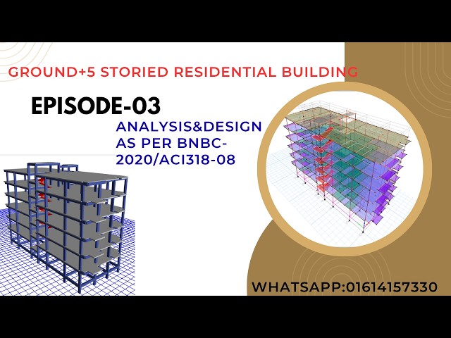 Ground F +5Storied  Residential  Building Analysis&Design---Episode-03