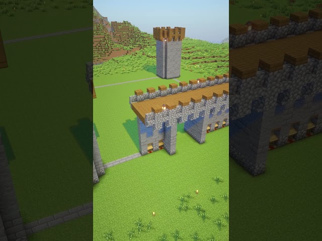 Minecraft CASTLE Trading Hall + Iron Farm 🔥 | LATEST Java & Bedrock #minecraft #shorts #eye4steel