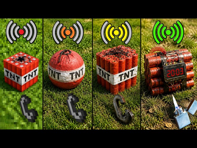 Minecraft Every TNT Experiments with different Wi-Fi - compilation