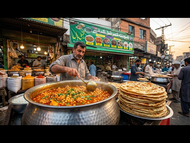 CHEAPEST 50 YEAR OLD BREAKFAST! BEST ANDA PARATHA | PAKISTANI CHICKEN CHANNY | PAKISTAN STREET FOOD