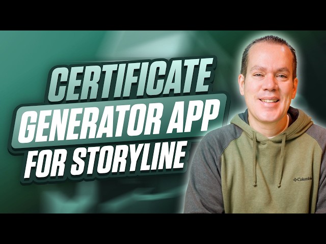 Certificate Generator App for Articulate Storyline (Or on its own!)