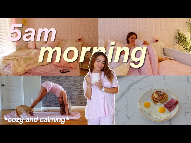5am COZY morning routine 🧸 slow, quiet, productive routine