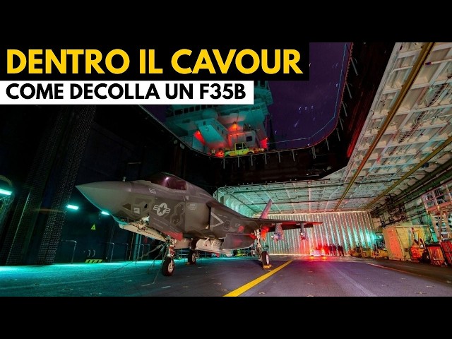 Cavour Aircraft Carrier: how an F-35B takes off