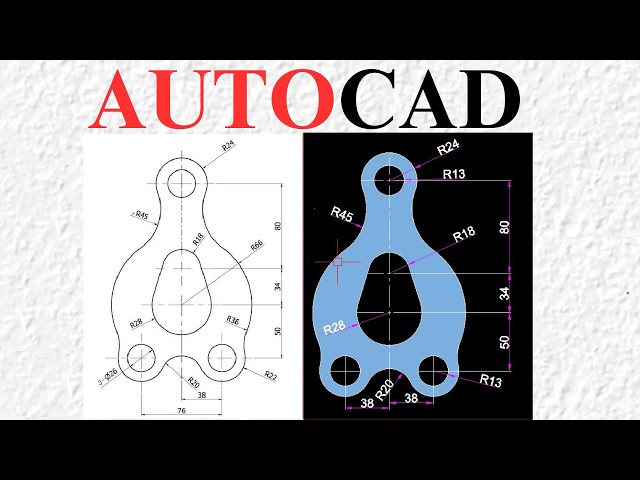 AutoCAD 2D Mechanical Drawing | Step-by-Step Tutorial| How to Draw a Machine Component: Step-by-Step