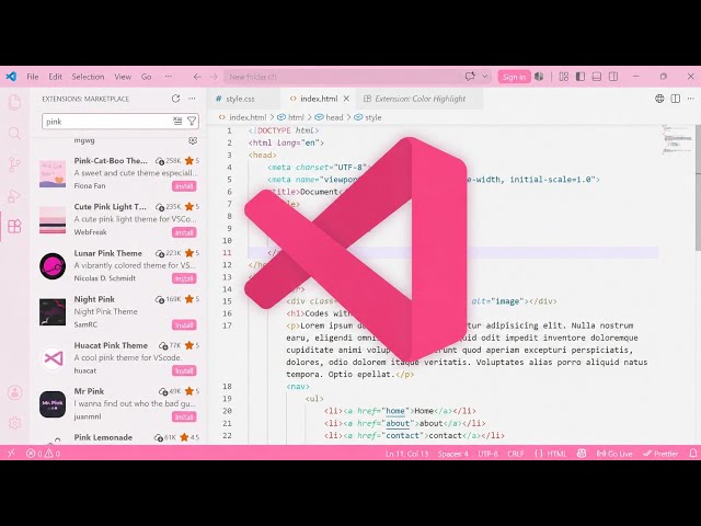 Cute vs code setup | Top 4 VS Code Themes you must try | vs code helpful extensions #extentions