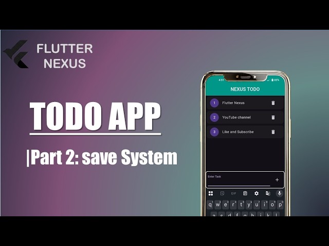 TODO App in Flutter | part 2: Save Data with SharedPreferences | No Talking