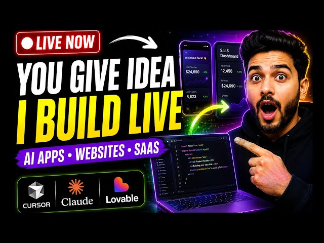 Building AI Apps, AI Websites & AI SaaS With Vibe Coding LIVE - Day 5