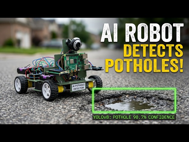 A I Pothole Detection Robot using Raspberry pi, Camera, Yolo | Best Engineering Project