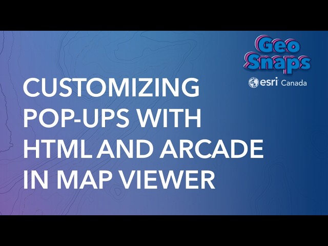 Customizing pop-ups with HTML and Arcade in Map Viewer