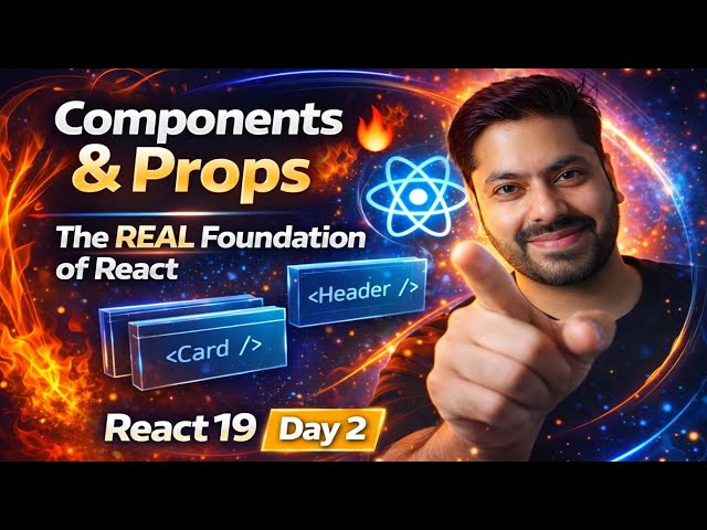 Components & Props 🔥 The REAL Foundation of React | React 19 Day 2