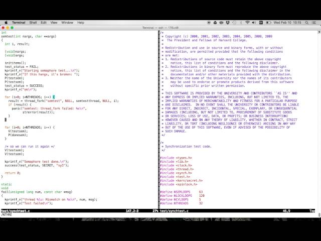 ops-class.org ASST1 Part 3: Semaphore Test