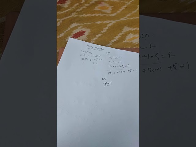 Concept  of greedy algorithm with  example