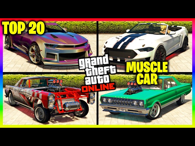 TOP 20 FASTEST MUSCLE CARS / AMERICAN CARS in GTA 5!