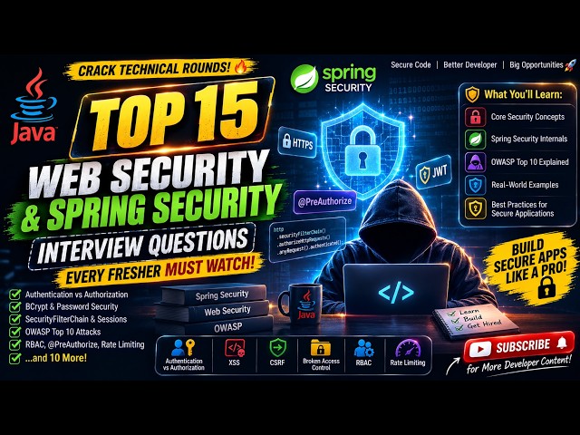 Crack your Java Backend Developer Interview by mastering Web & Spring Security! 🛡️