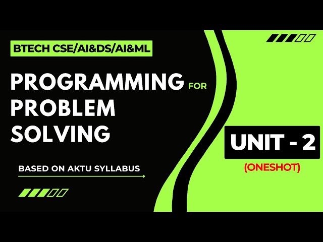#2 PPS (UNIT-2) OneShot || B.Tech AKTU || @brevilearning