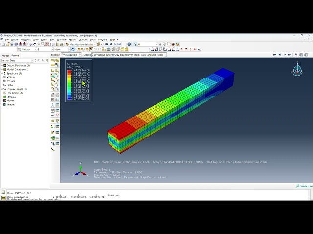 Von Mises Stress Contour in Abaqus | FEA Results in Minutes