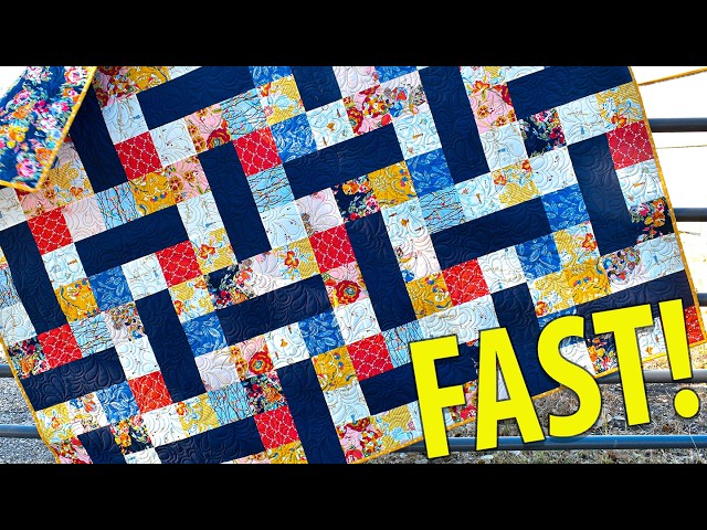 Ultra Fast Quilt Pattern As You Only Need To Cut Background Fabric | Primary Wovens | 5" Squares