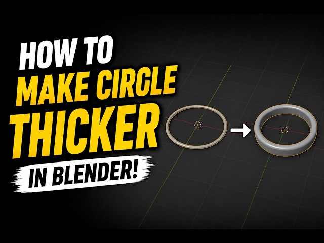 How to make a Circle Thicker in Blender!!! [37 SECONDS]