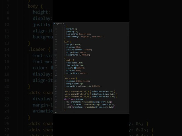 Loading Dots Animation ⏳ | Pure CSS