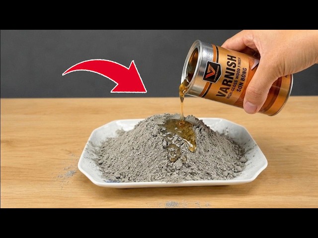 Mixed Cement with Varnish... The Result Surprised Everyone!