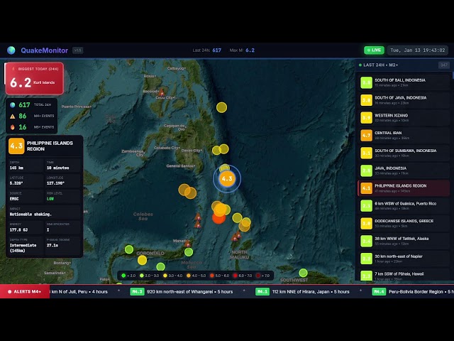 🔴 LIVE 24/7 - Real-Time Earthquake Monitor | Global Seismic Activity | #earthquake #live