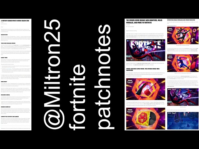 Fortnite patchnotes