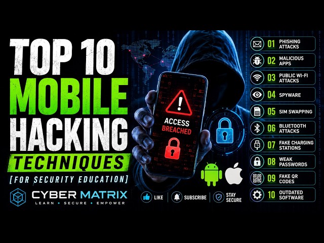 Top 10 mobile hacking techniques for security educ