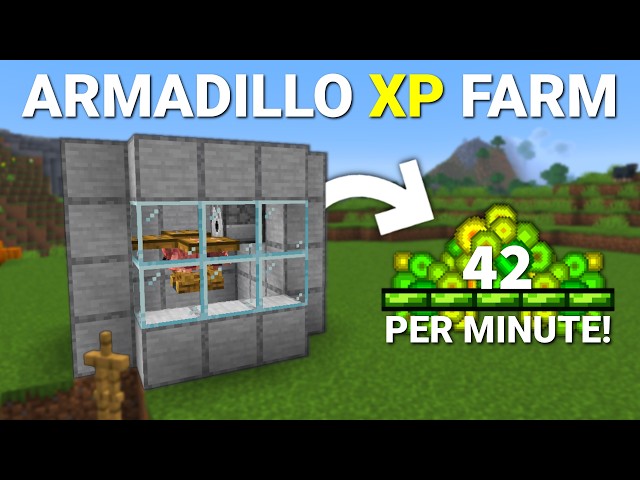 THE BEST ARMADILLO XP Farm in Minecraft Java 1.21.11 | 0 - 43 Levels Per Minutes!