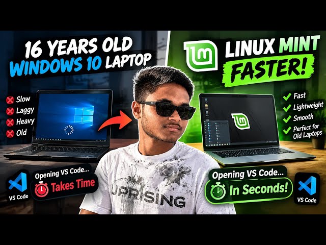  Turning My 16-Year-Old Laptop Became FAST After Installing Linux Mint! In tamil #fyp #laptop #speed