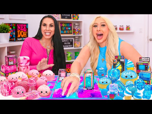  FIDGET TRADE IRL PINK VS BLUE 💙💗 ft/ @mamahahnofficial #squishy #fidgettrading 