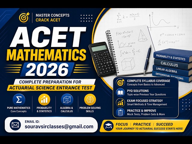 ACET 2026 Mathematics | In-Depth Concepts, Questions & Preparation Guide #ACET #Maths