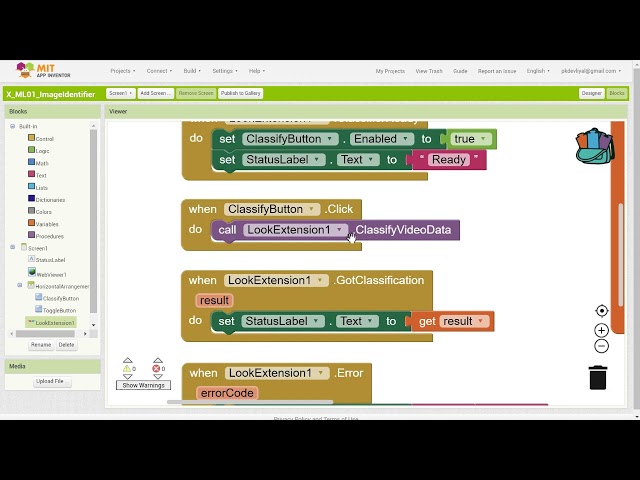 Computer Vision Chapter 01 - The Image Identifier App | MIT App Inventor