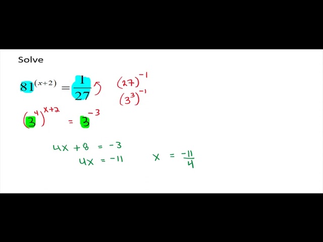 Solving exponential equations