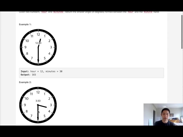 Leetcode - Angle Between Hands of a Clock (Python)