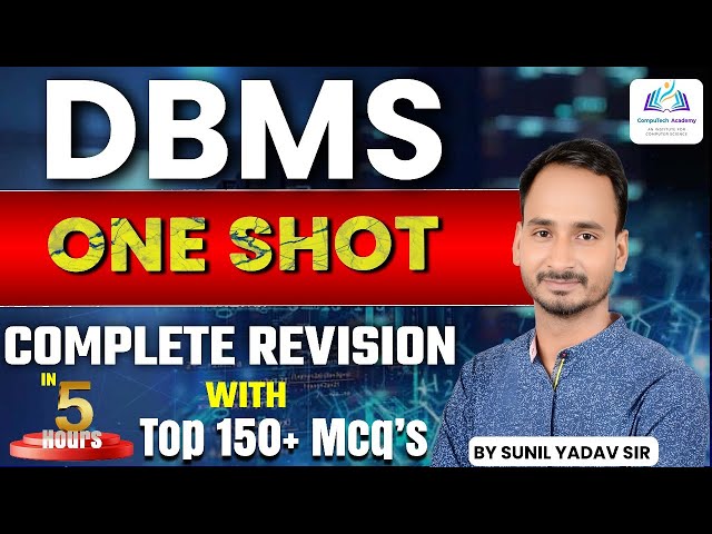 Computer Anudeshak Bharti 2025| DBMS For Anudeshak | KVS, NVS, DSSSB,NET,JRF | By Sunil Yadav Sir