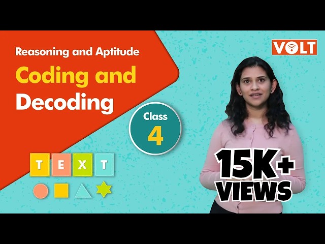 Coding and Decoding Class 4 | Reasoning and Aptitude for Kids | Viva VOLT