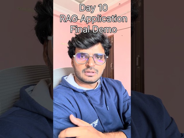 🚀 Day 10: Build a Complete RAG Application from Scratch | Final Demo | End-to-End AI Project #rag