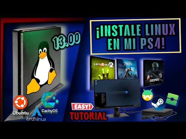 Así convertí mi PS4 en una PC GAMER 🔥 TUTORIAL DE CÓMO INSTALAR LINUX HASTA 13.00
