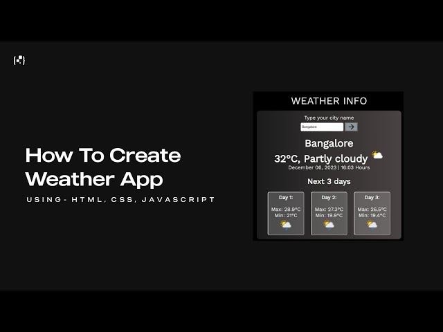 Build A Weather App in HTML CSS and JavaScript | With Source Code
