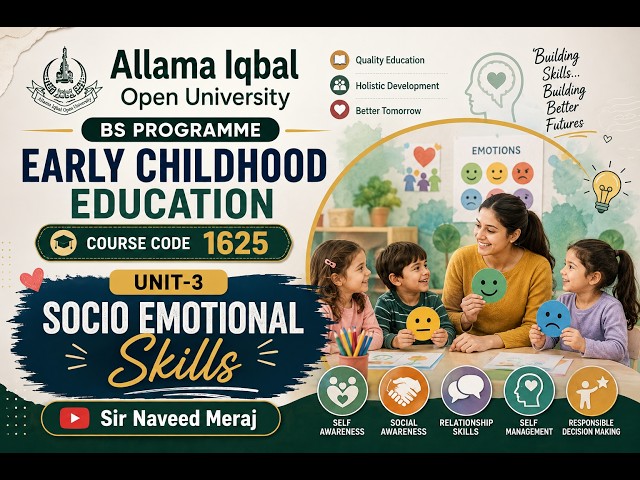 AIOU BS Early Childhood Education | Unit 3: Socio Emotional Skills | Course Code 1625