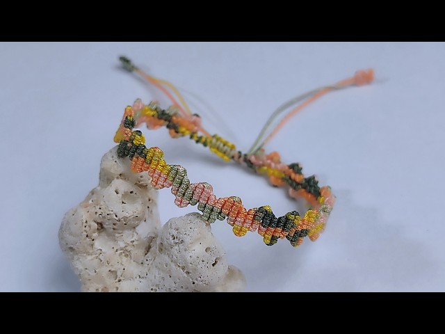 DIY Double Half Hitch Knot Macrame Bracelet | Jewelry Making