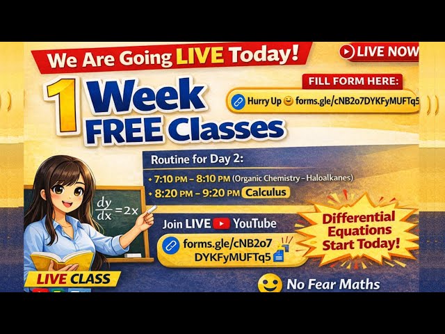 NEB Grade 12 FREE Live Classes 🔴| Calculus (Differential Equations) Exact Differential Eqn | Day 3