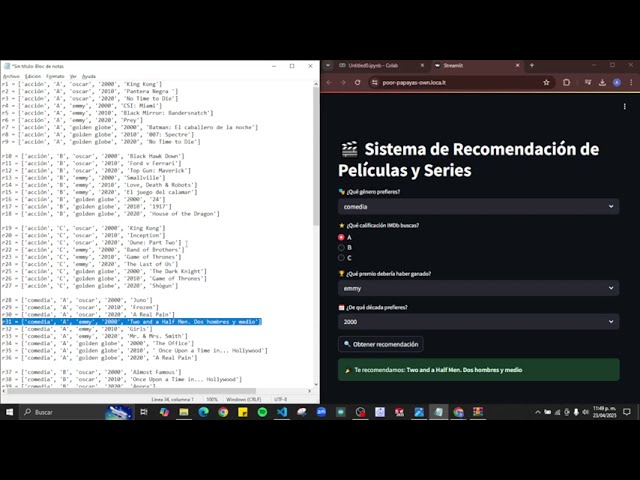 Streamlit - Google Colab recomendacion de peliculas