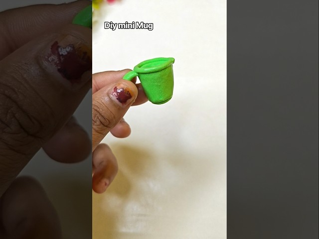 DIY Miniature Mug With Air Dry Clay | #shorts #trending #diy #miniature #viral #explore