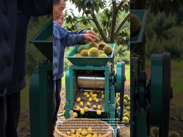 Efficient Farming: Using a Mechanical Sheller to Process Chestnuts