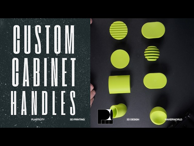 Custom Cabinet Handles Created in Plasticity | 3D Printed Product Design