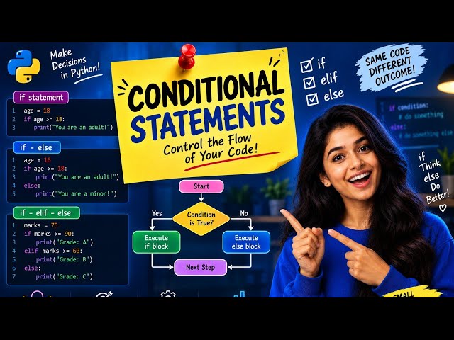 Python Conditional Statements Explained | if, elif & else 🐍